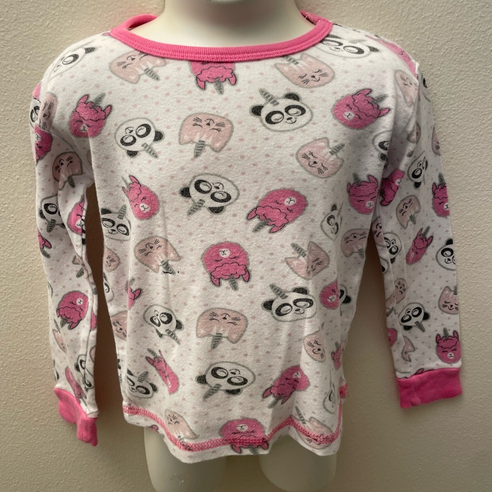 💕Bobbie Brooks Pink and White Cartoon Animal Top